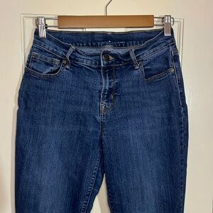 Old Navy Dark Wash Midrise Straight Leg Regular Blue Jeans No Holes Size 4